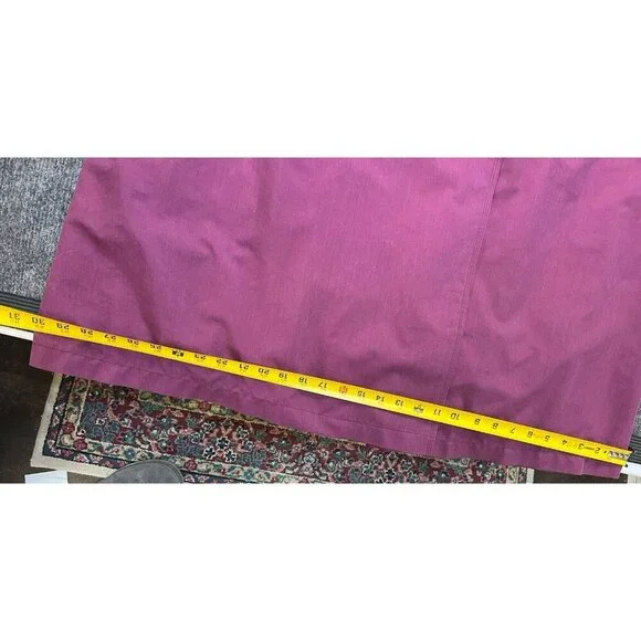 Vintage London Fog Purple Collared Trench Rain Coat With Liner Size 12 Reg - Picture 6 of 9